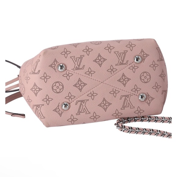 Louis Vuitton Bella Mahina Calf Leather Magnolia Pink Bucket Shoulder Bag M57068 - Picture 9 of 15